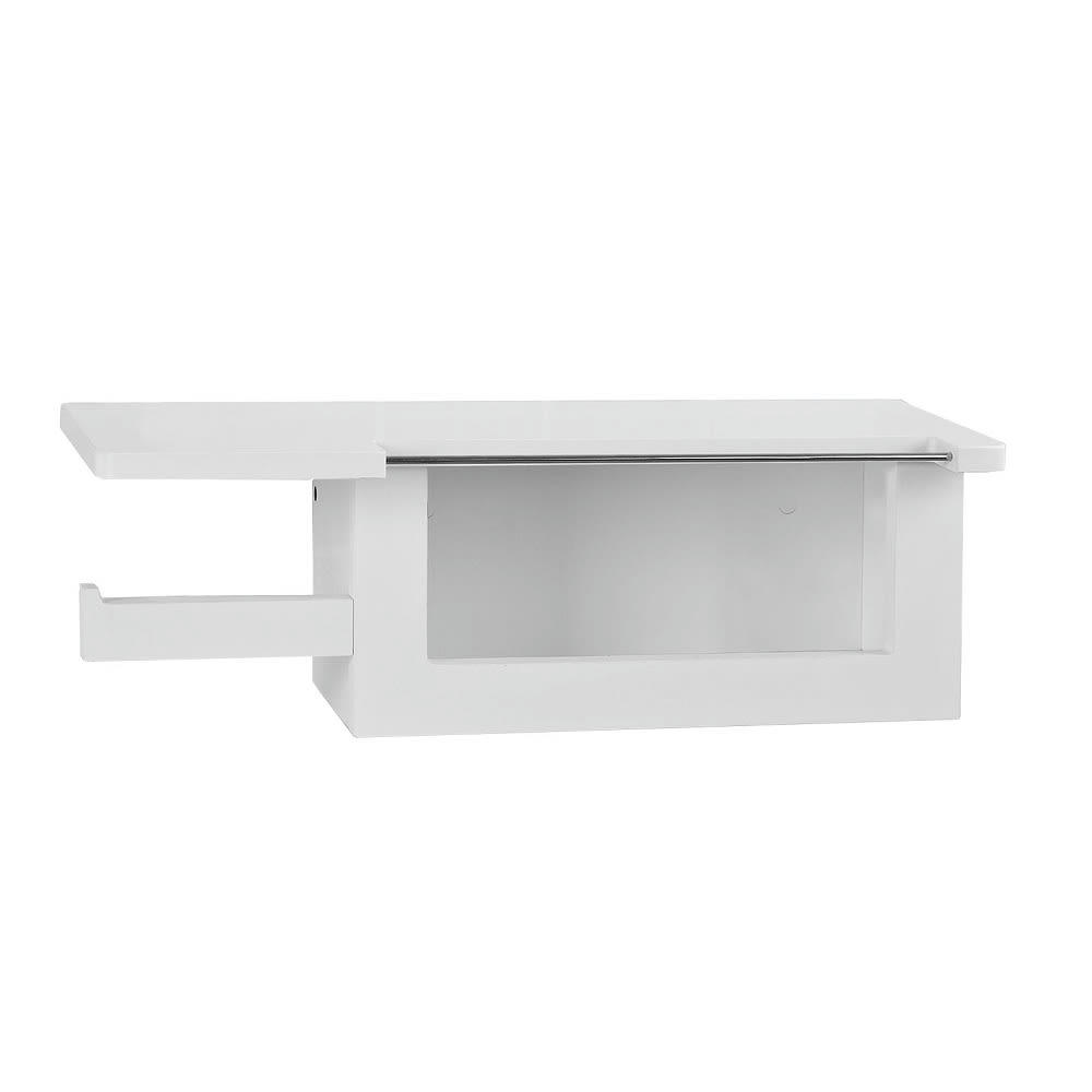 - Dérouleur papier toilette effet bois blanc