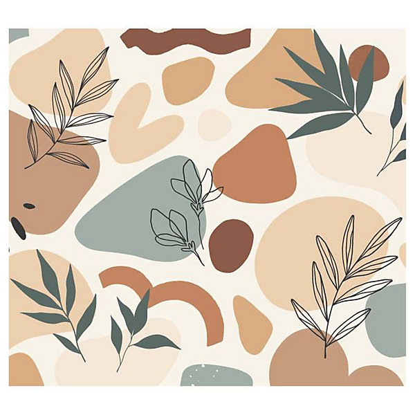 Papier peint intissé BOHO CHIC beige 300 x 270 cm (LxH) - Tapisserie murale panoramique XXL, Made in France par Scenolia