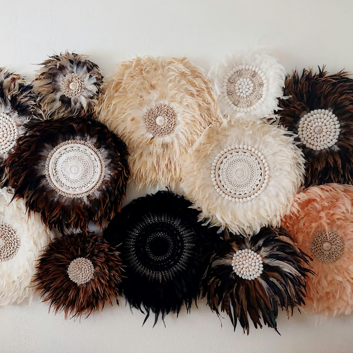 JUJU HAT - Jujuhat avec macramé, marron D50 cm