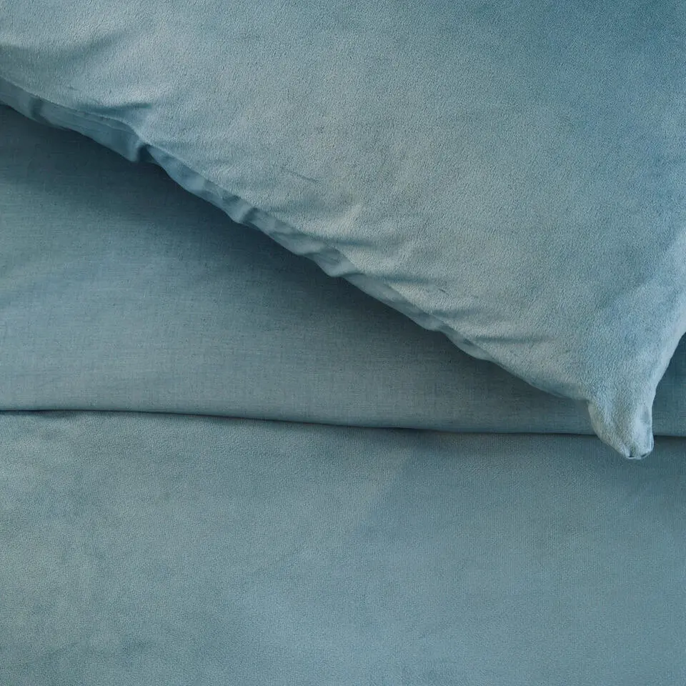 Byrklund - Dekbedovertrek Go Velvet - 140x220 cm - Petrol