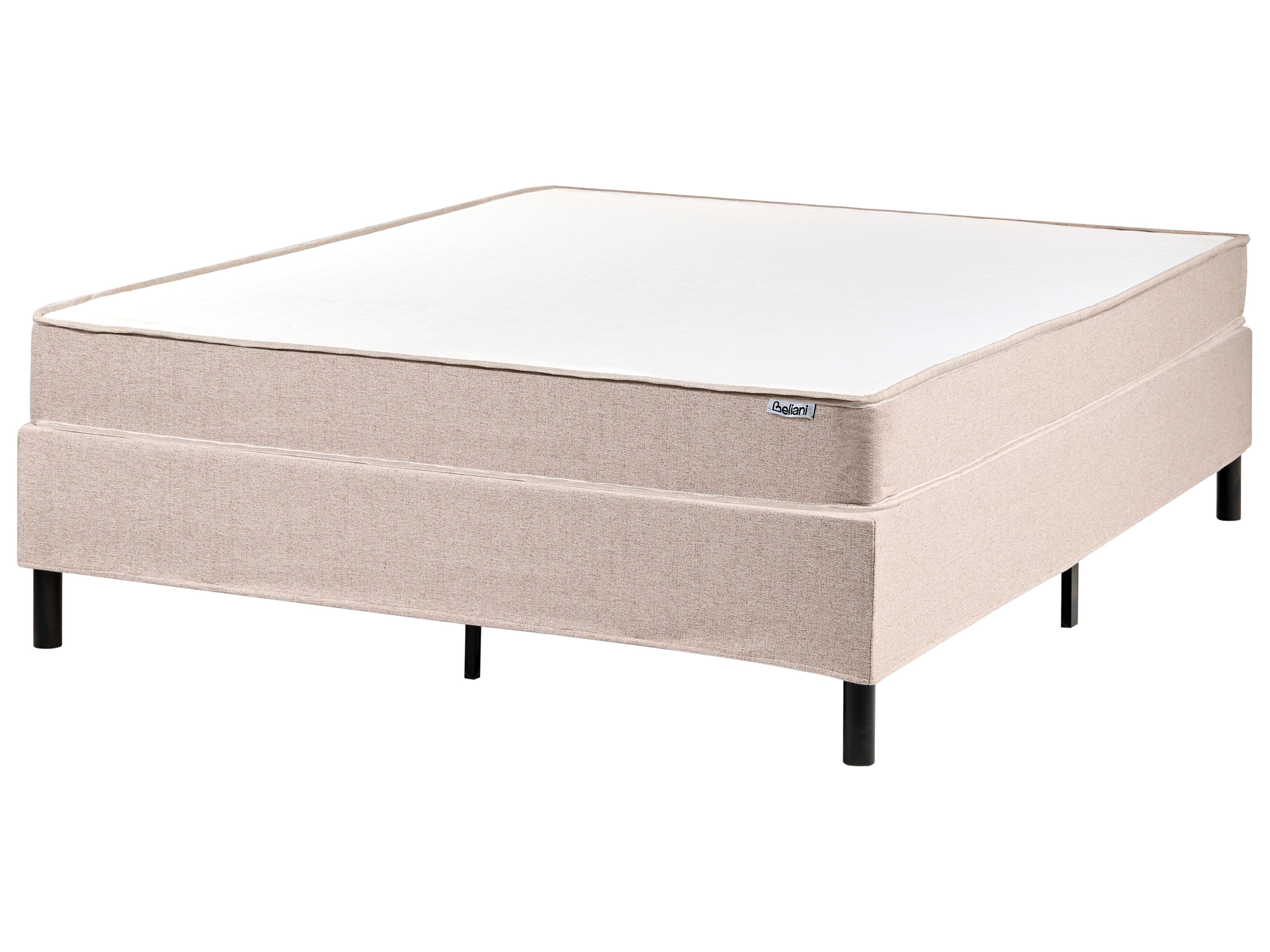 Divan Bed without Headboard Fabric COUNTESS 140 x 200 cm (EU Double) Beige