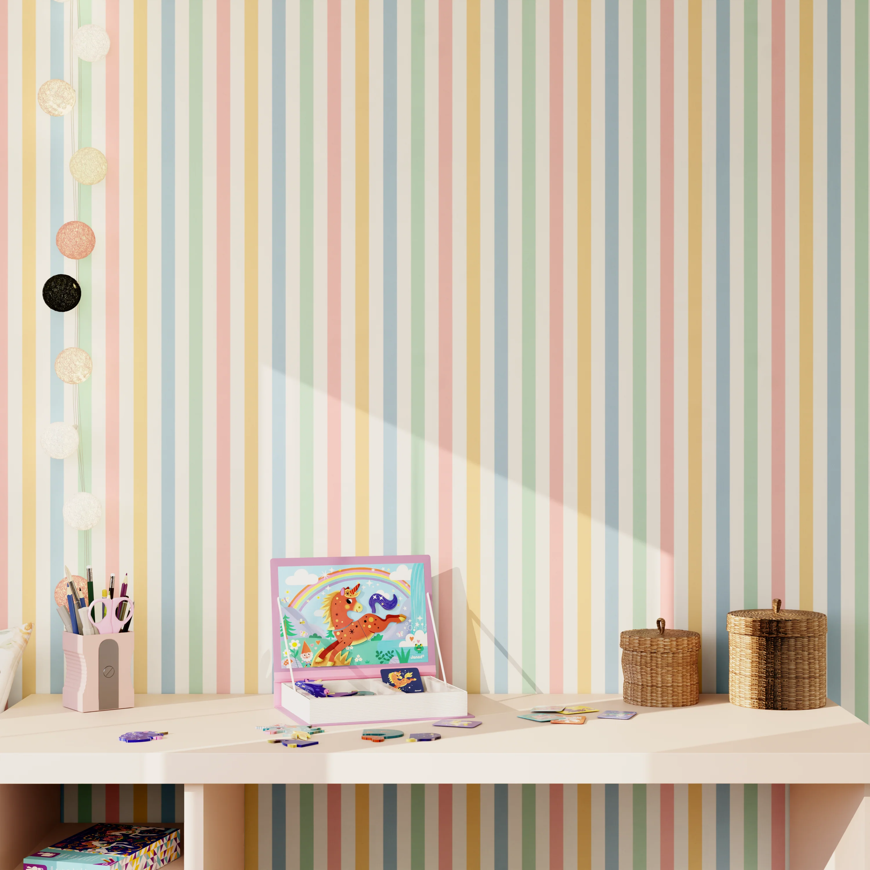 4MURS Papier peint intissé COLORADO coloris beige travertin