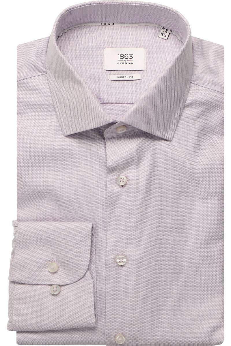 ETERNA 1863 Modern Fit Hemd flieder, Strukturiert