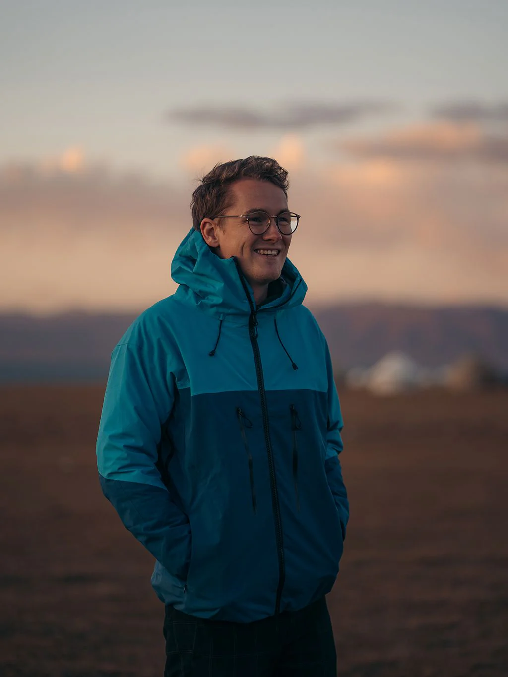 Argyle Waterproof Multi Pocket Jacket in Teal