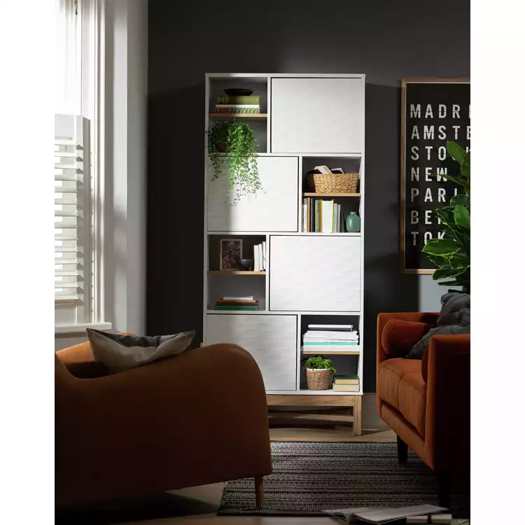 Habitat Zander Tall Shelving Unit - Two Tone