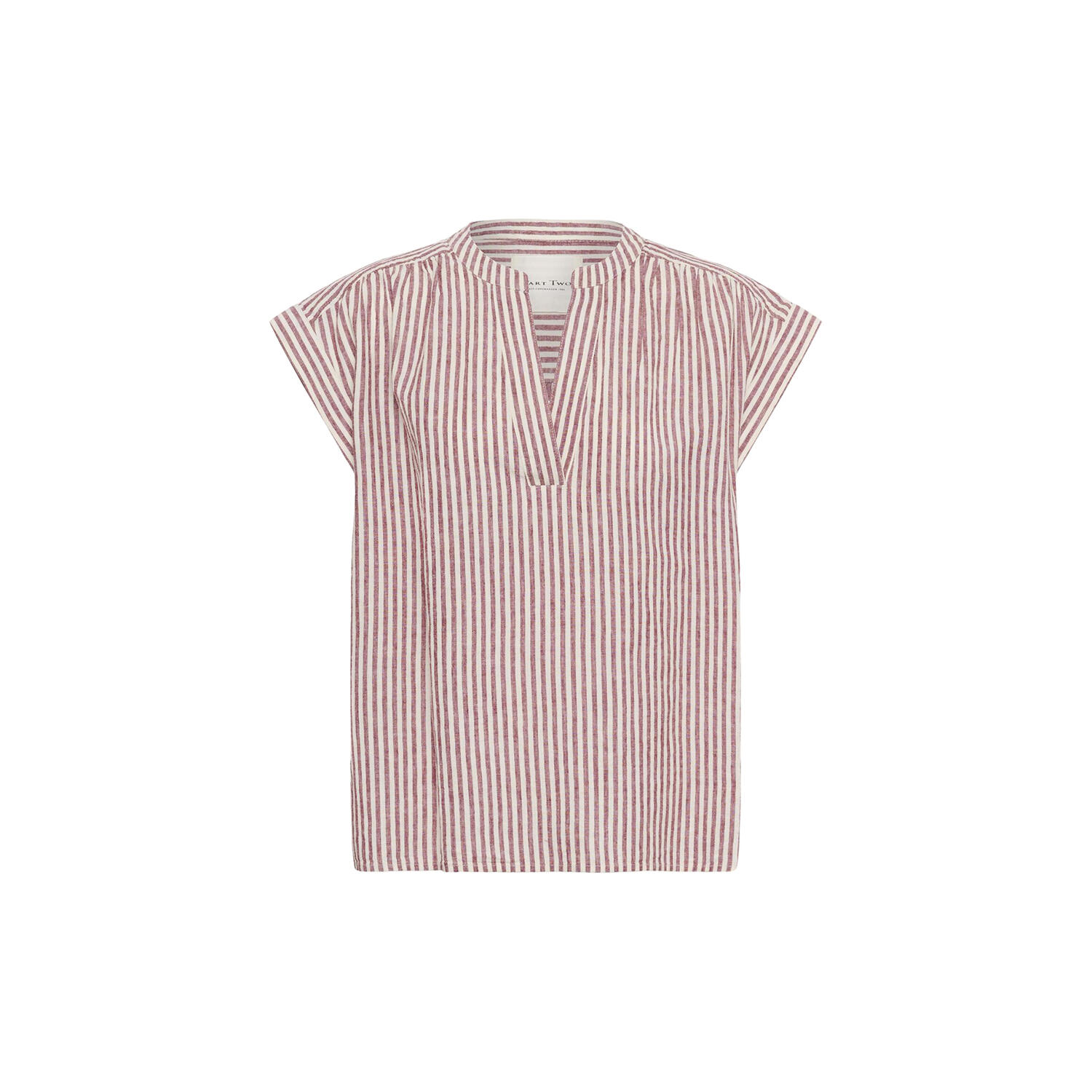 BettinaPW Blouse, burnt russet stripe