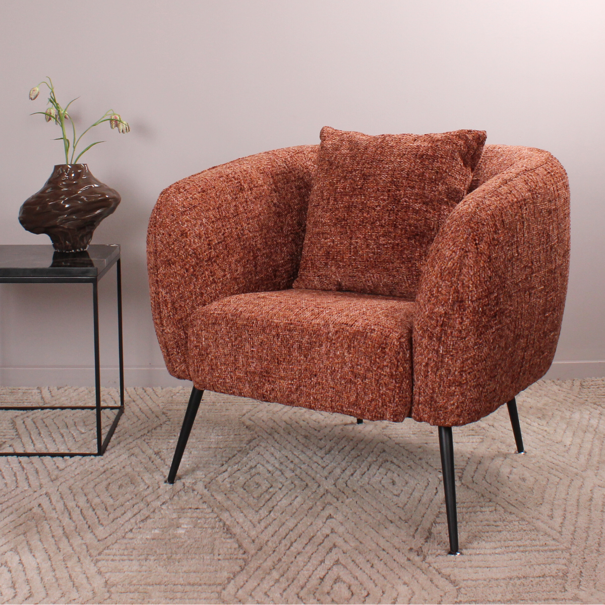 DS4U - Olan fauteuil - kastanje
