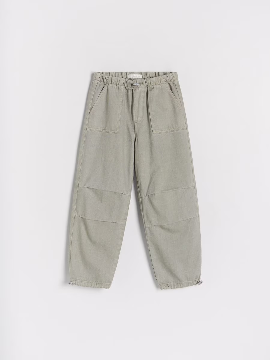 Denim Parachute Trousers