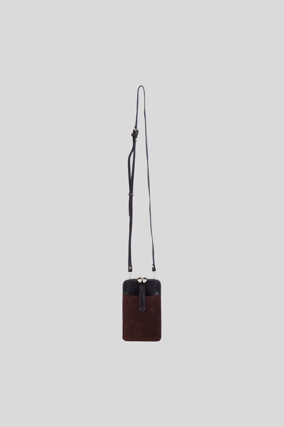 Ashwood Leather Real Leather and Suede Slim Crossbody Phone Pouch with 8 Card Slots