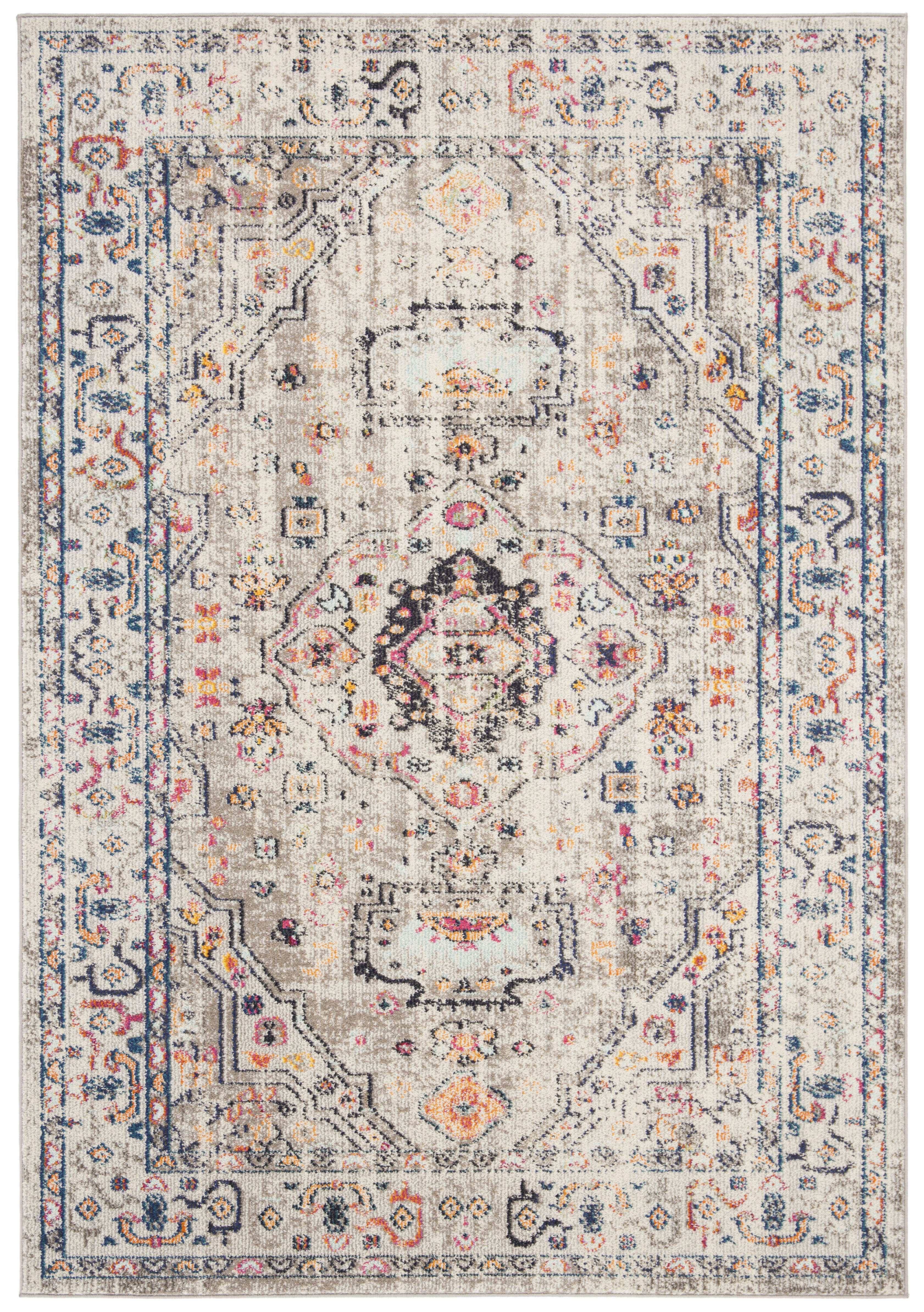 MADISON - Tapis de salon interieur en gris & bleu, 160 x 229 cm