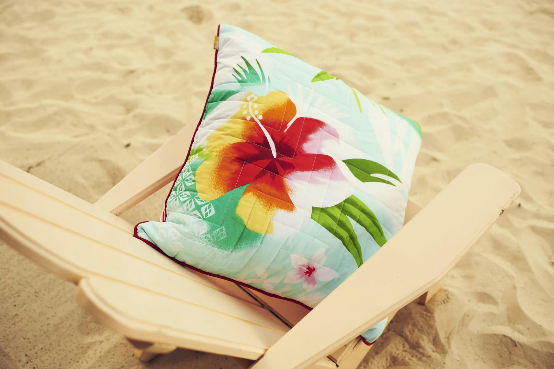 PACIFIC - Coussin fleur du Pacifique bleu 70x70