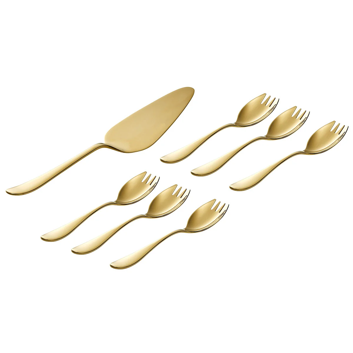 Coffret 6 fourchettes à gâteaux et pelle à tarte