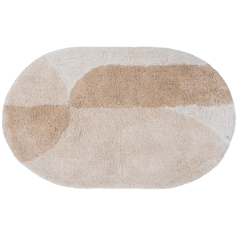 Veer Carpets - Badmat Bowie - Creme Ovaal 60 x 100 cm