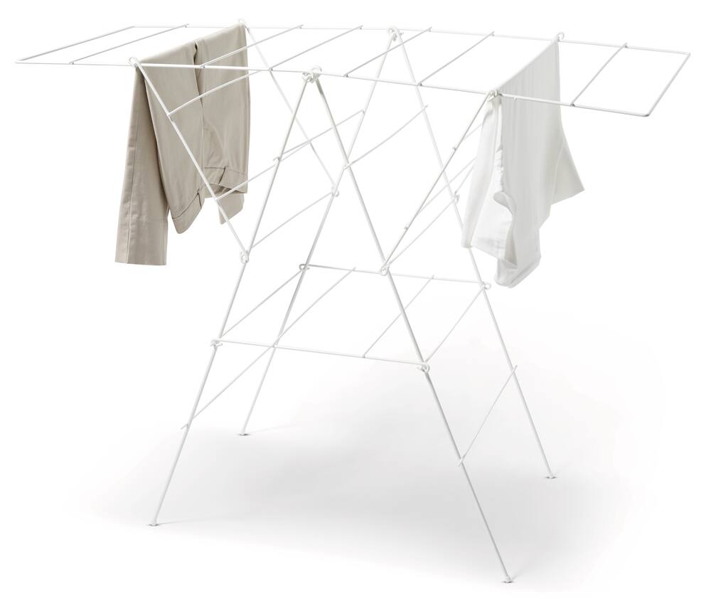 type A Wire Gullwing Drying Rack, 48.8 x 21.7 x 40.2-in, White