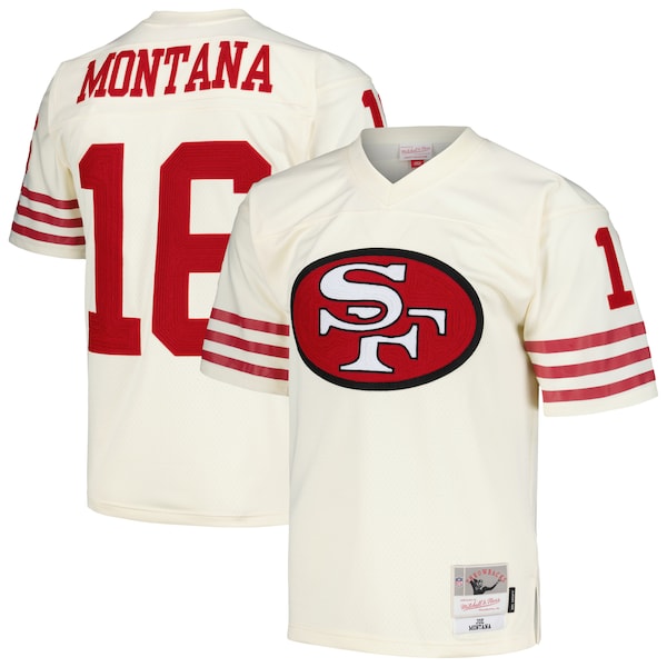 Joe Montana San Francisco 49ers Chainstitch Legacy Jersey - Cream