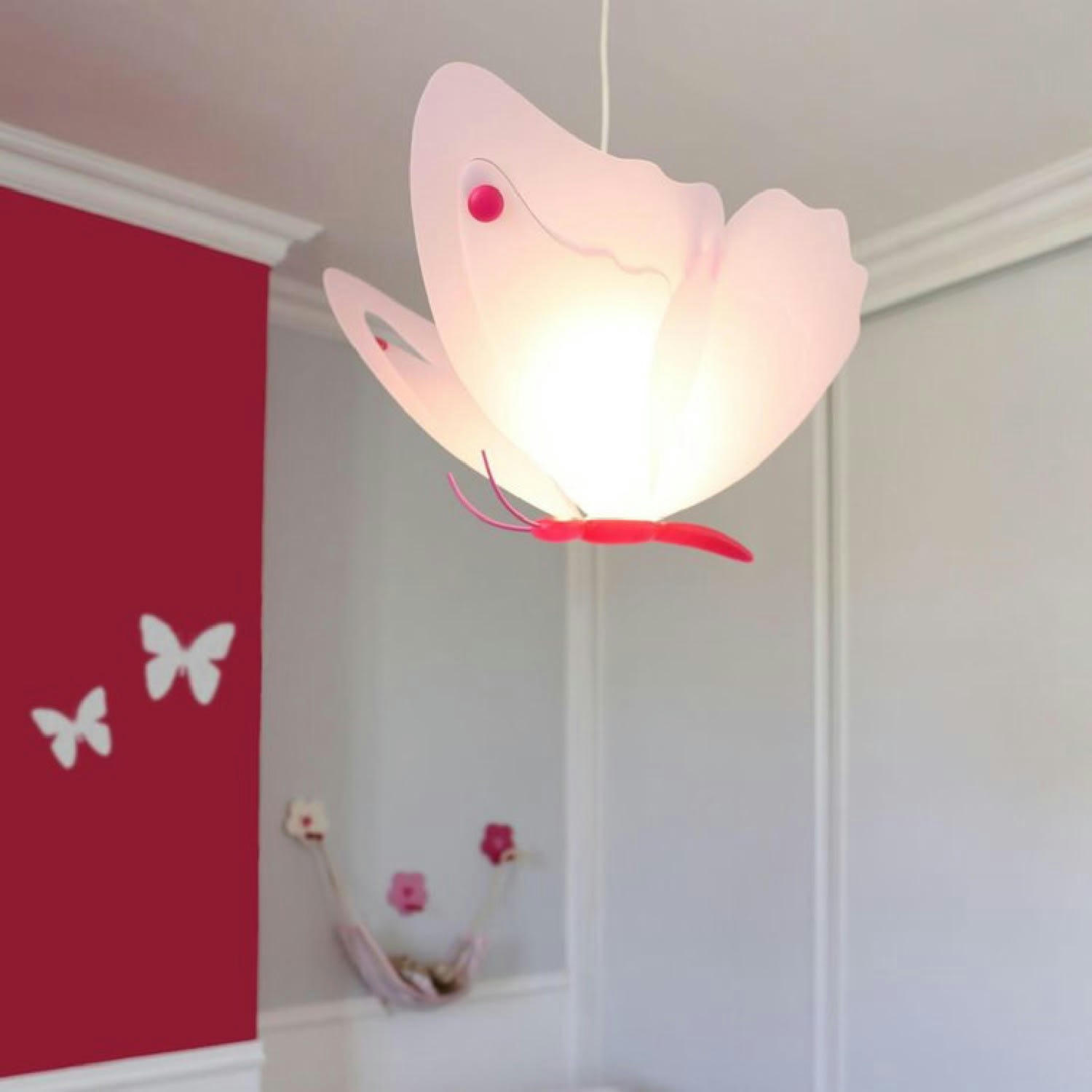 - Suspension enfants Papillon Rose 45cm