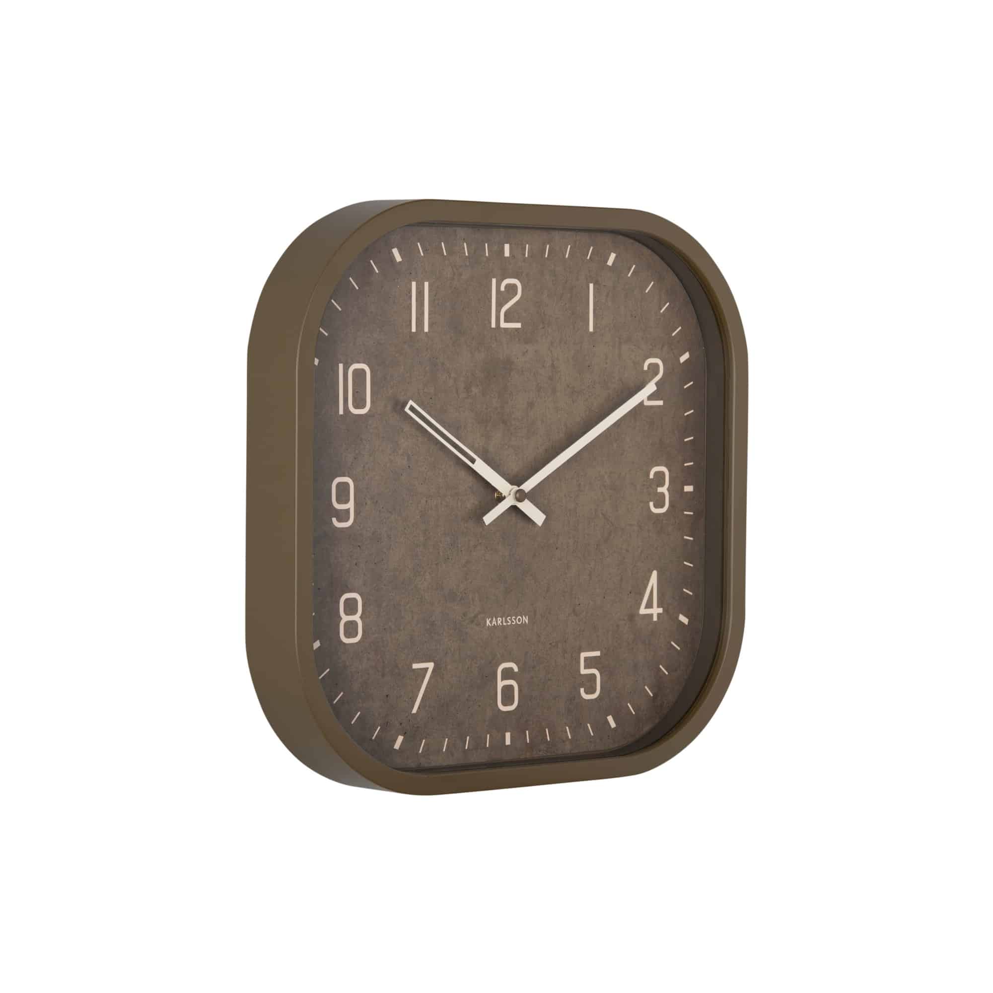 Karlsson wandklok Elemental Cuadrado - groen - Ø30cm