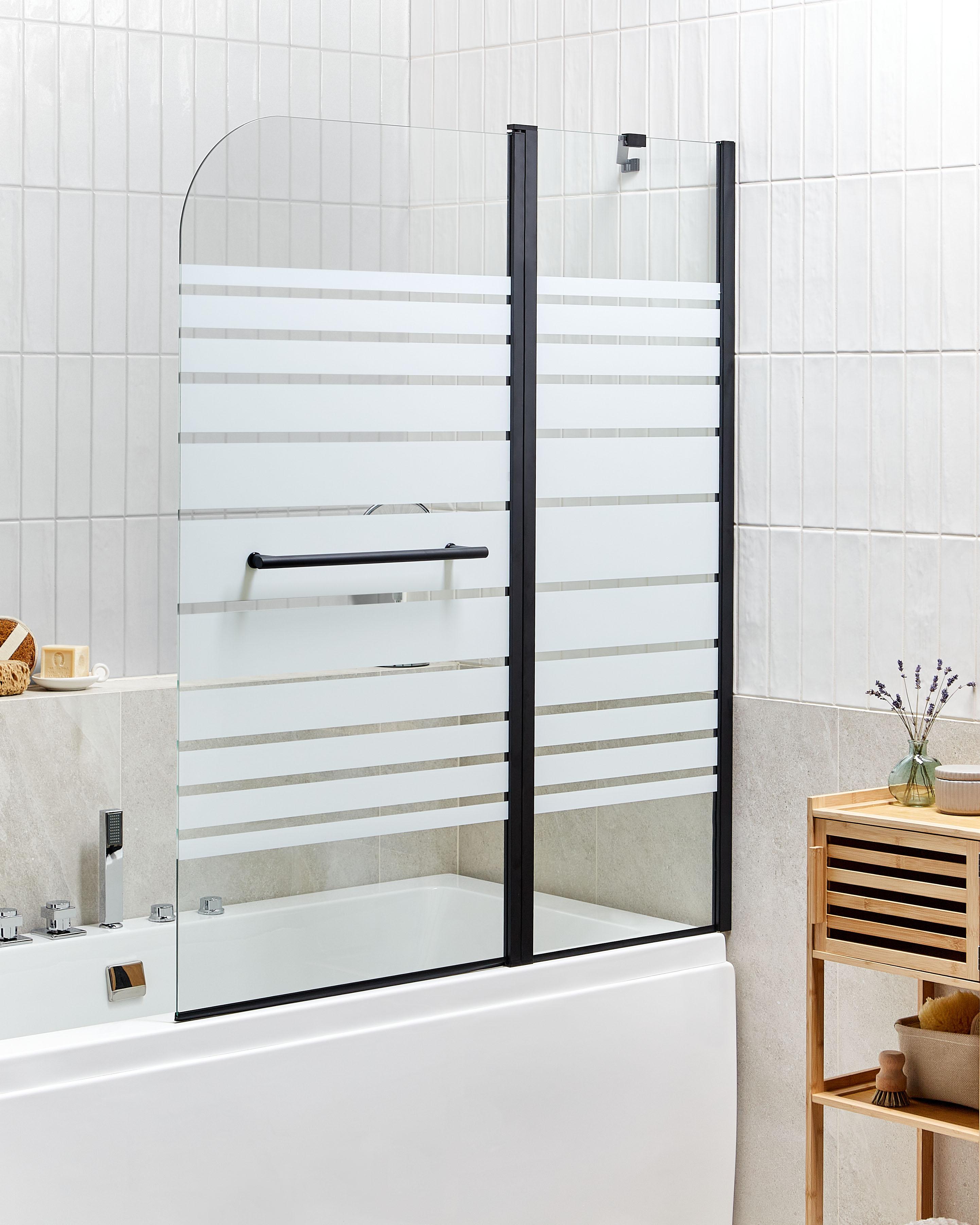 Shower Bath Screen TUAPI 1400 x 1200 mm Black