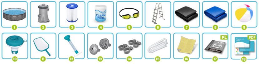 Basen ogrodowy stelażowy 427x107cm Bestway 5614Z-17w1
