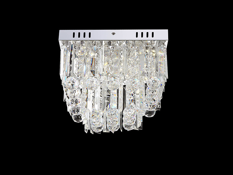 Plafon Cleo LED 6-punktowy metalowy srebrny