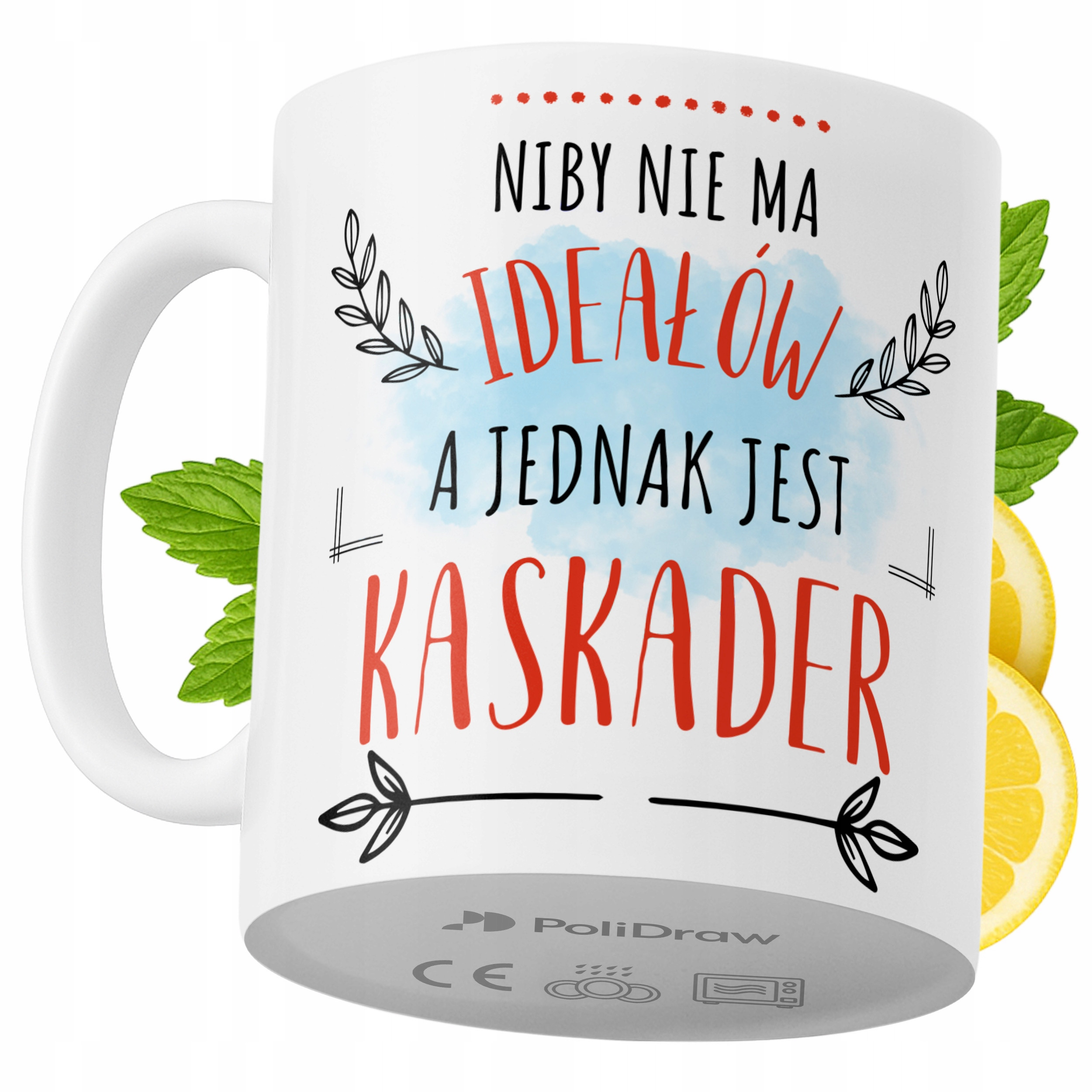 Kubek Dla Kaskadera na Prezent z Nadrukiem ze Zdjęciem 330 ml PoliDraw