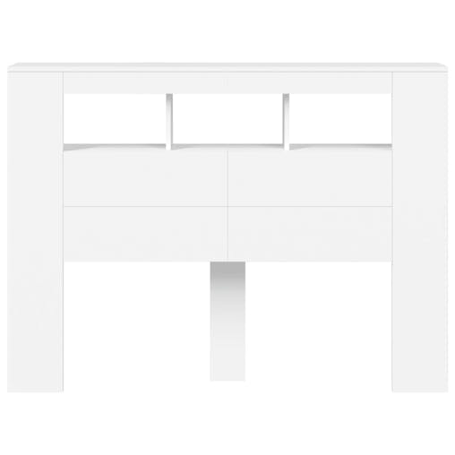 NNEVL LED Headboard White 140x18.5x103.5 cm Engineered Wood