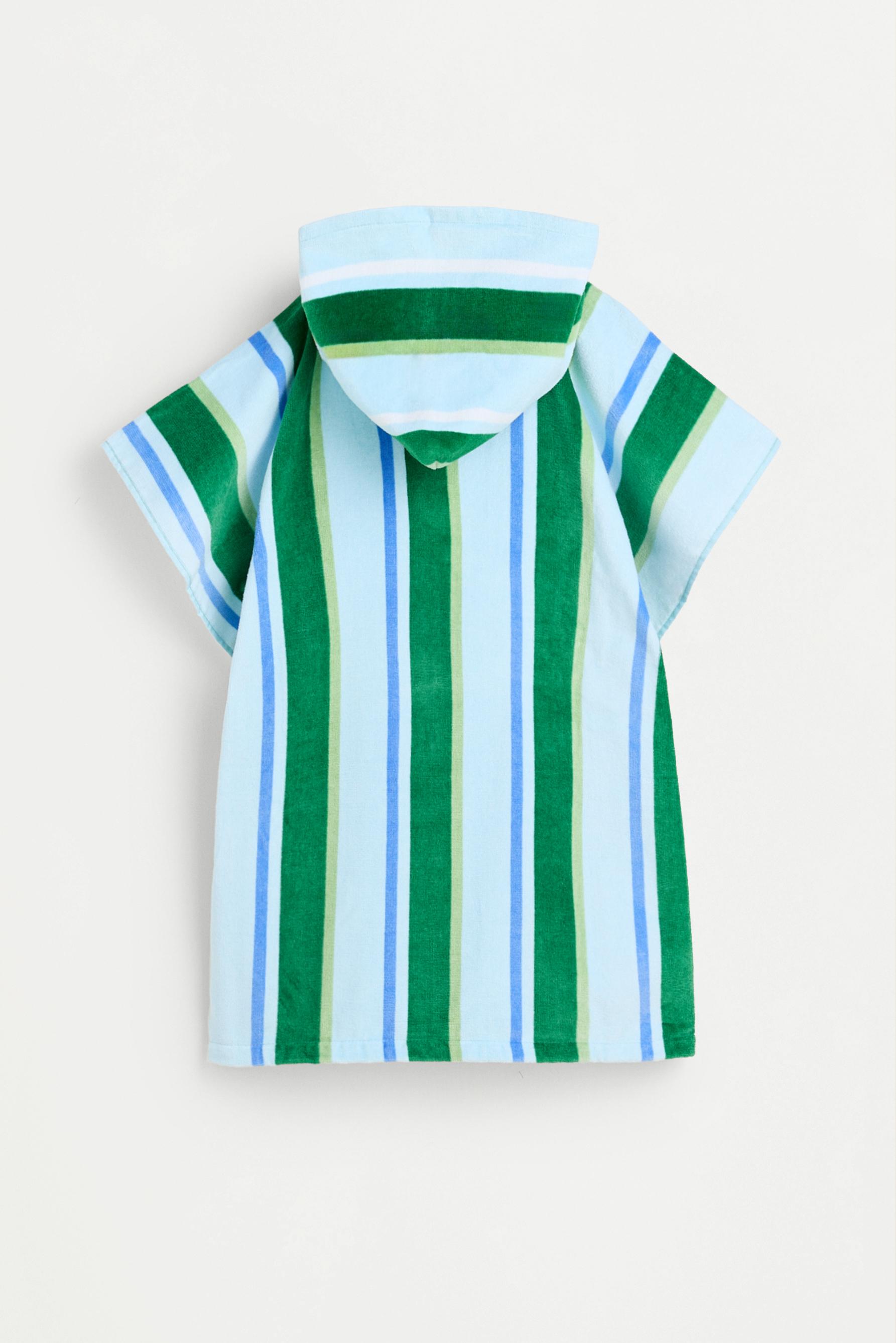 Niños | Poncho toalla rayas verdes