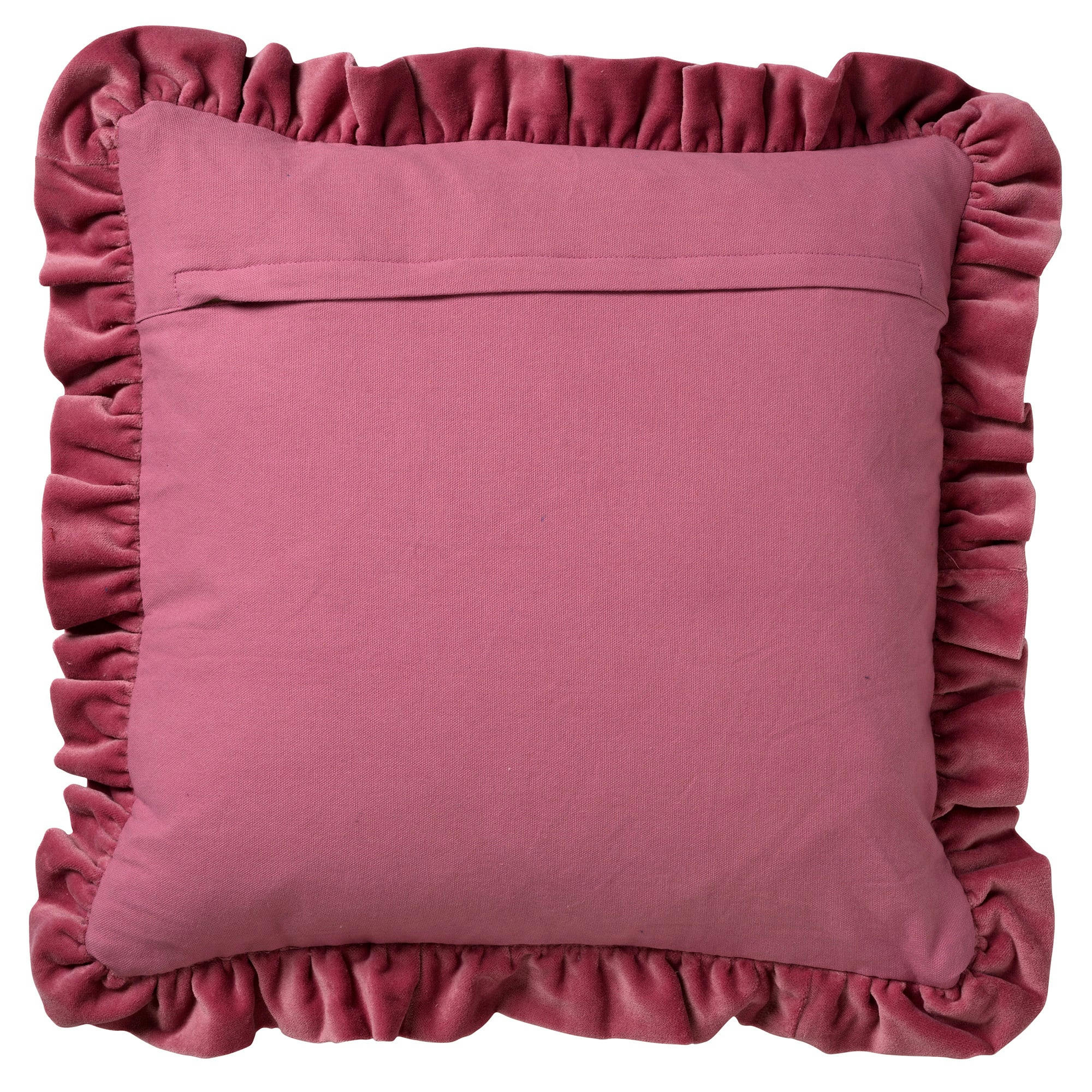 YARA - Housse de coussin rose en velours-45x45 cm uni
