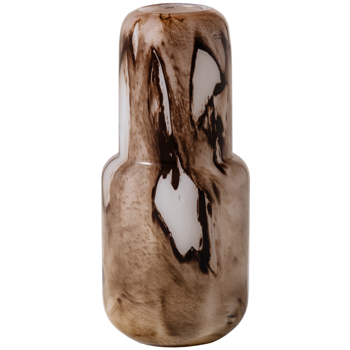 WOOOD vaas Monika - Handgevormd - Glas - Bruin - 36x16x16