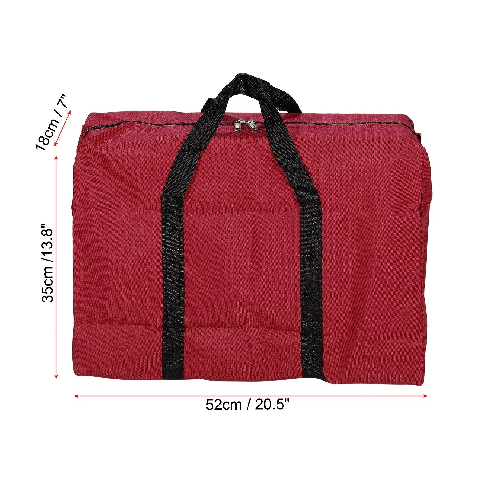 Storage Tote with Zippers 40L Capacity Moving Tote Bags for Clothes, Red