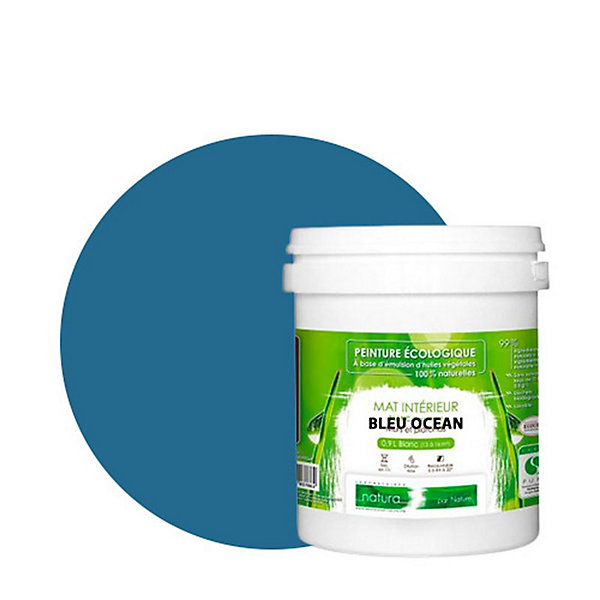 Bleu Océan Peinture interieur aspect mat Natura - Bleu Ocean - 1L