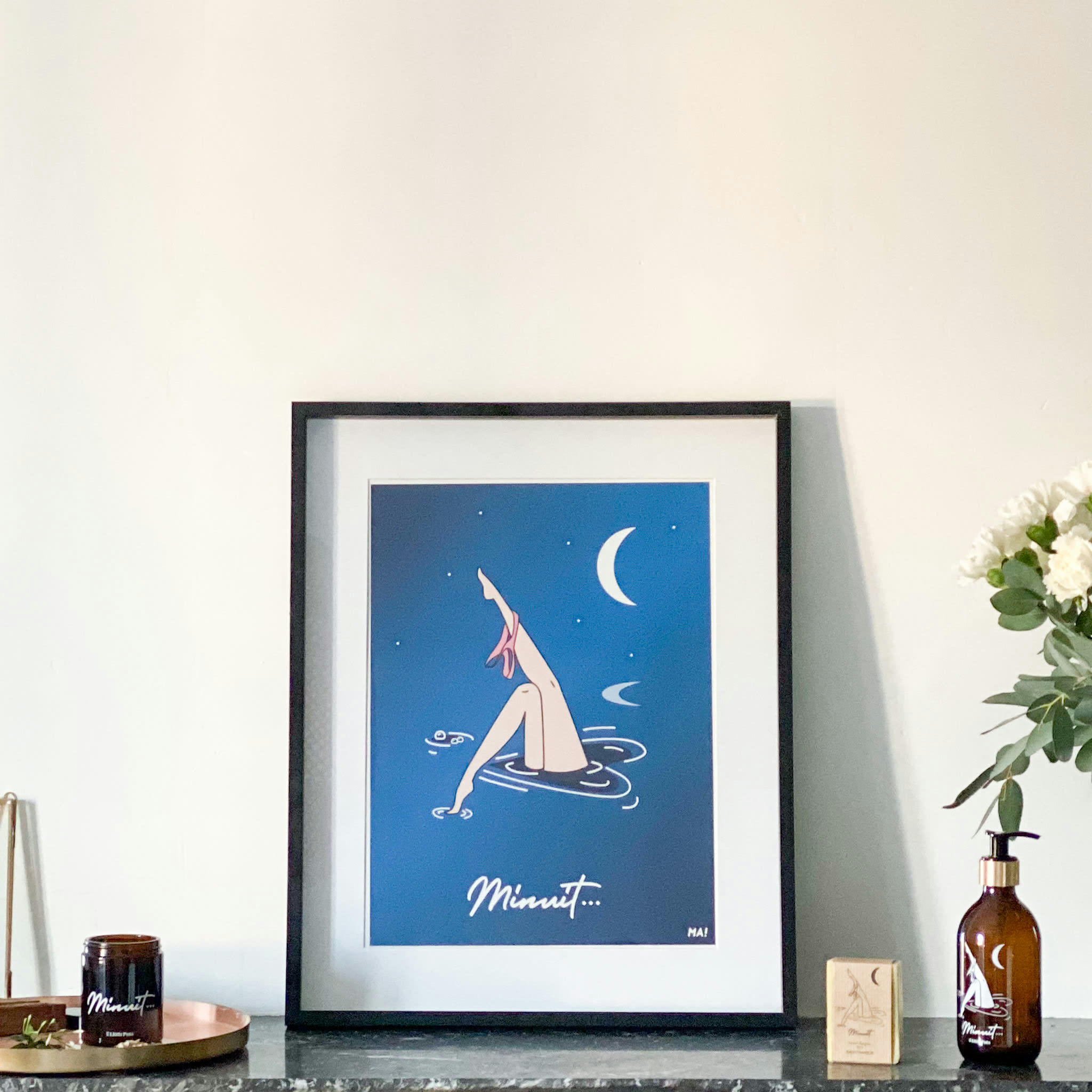 Édition limitée MINUIT - Affiche A2 design Minuit imprimée en France