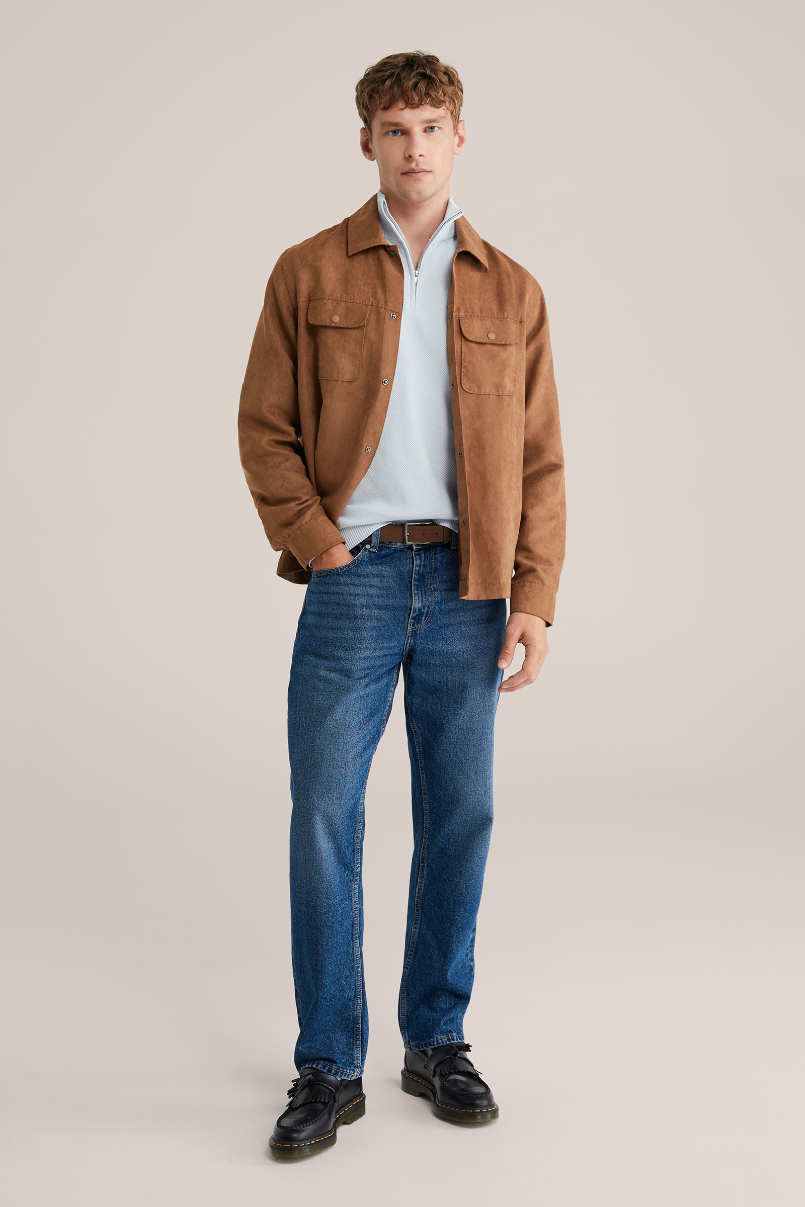 Heren Regular fit trui met quarter-zip