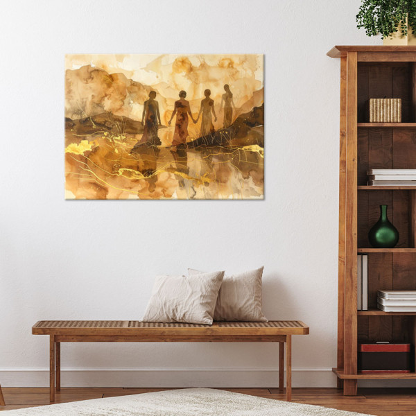 Obraz do salonu sypialni biura loftu w Stylu Boho, Sylwetki Kobiet 30x20
