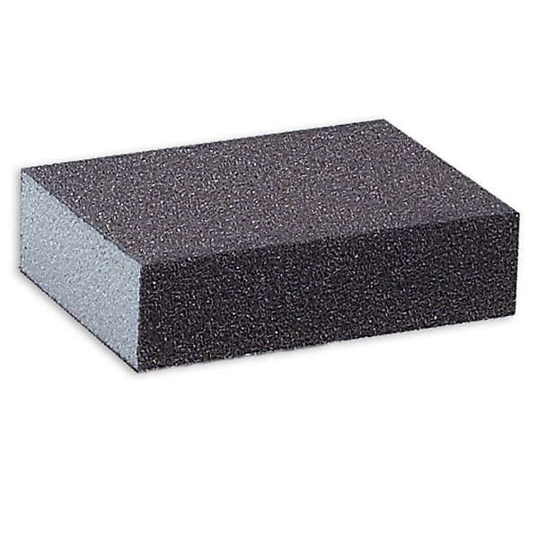 Eponge abrasive 2 faces 98 x 123 x 12 mm grain 60, lot de 3