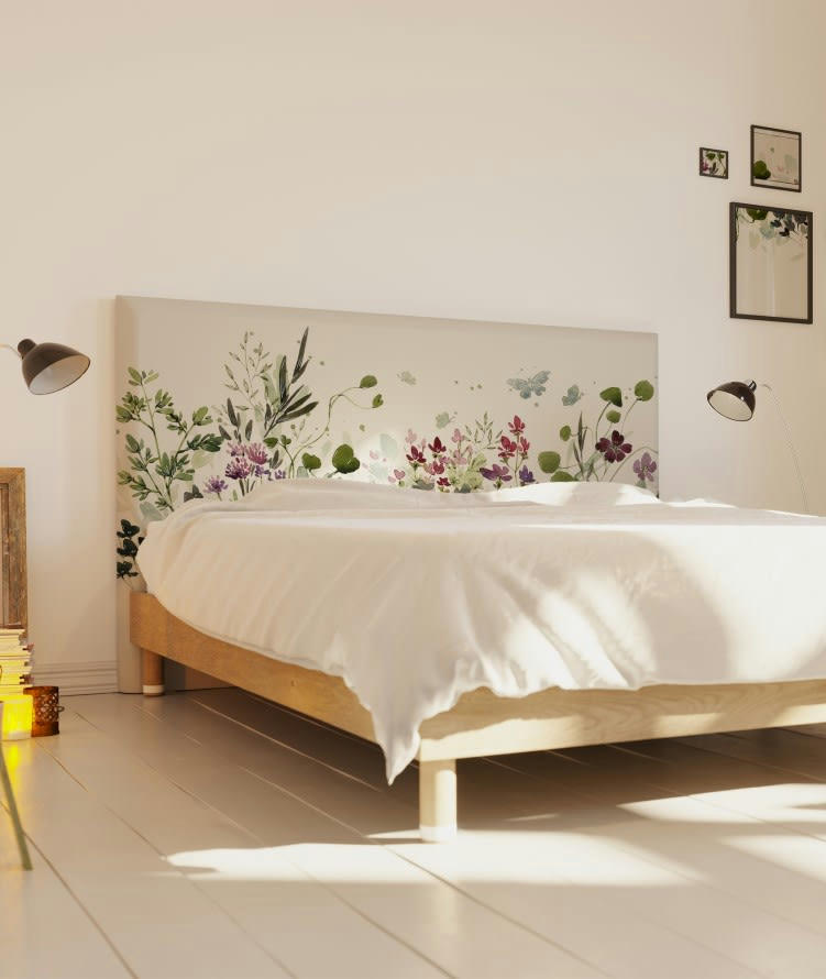 RÊVERIE ESTIVALE - Tête de lit avec housse Vert 140 cm