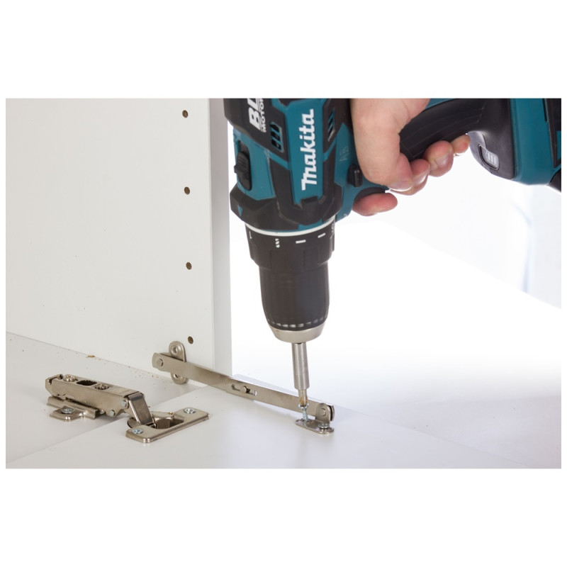 Compas de meuble en acier nickelé 200 mm 2 pièces TEKNIBOX