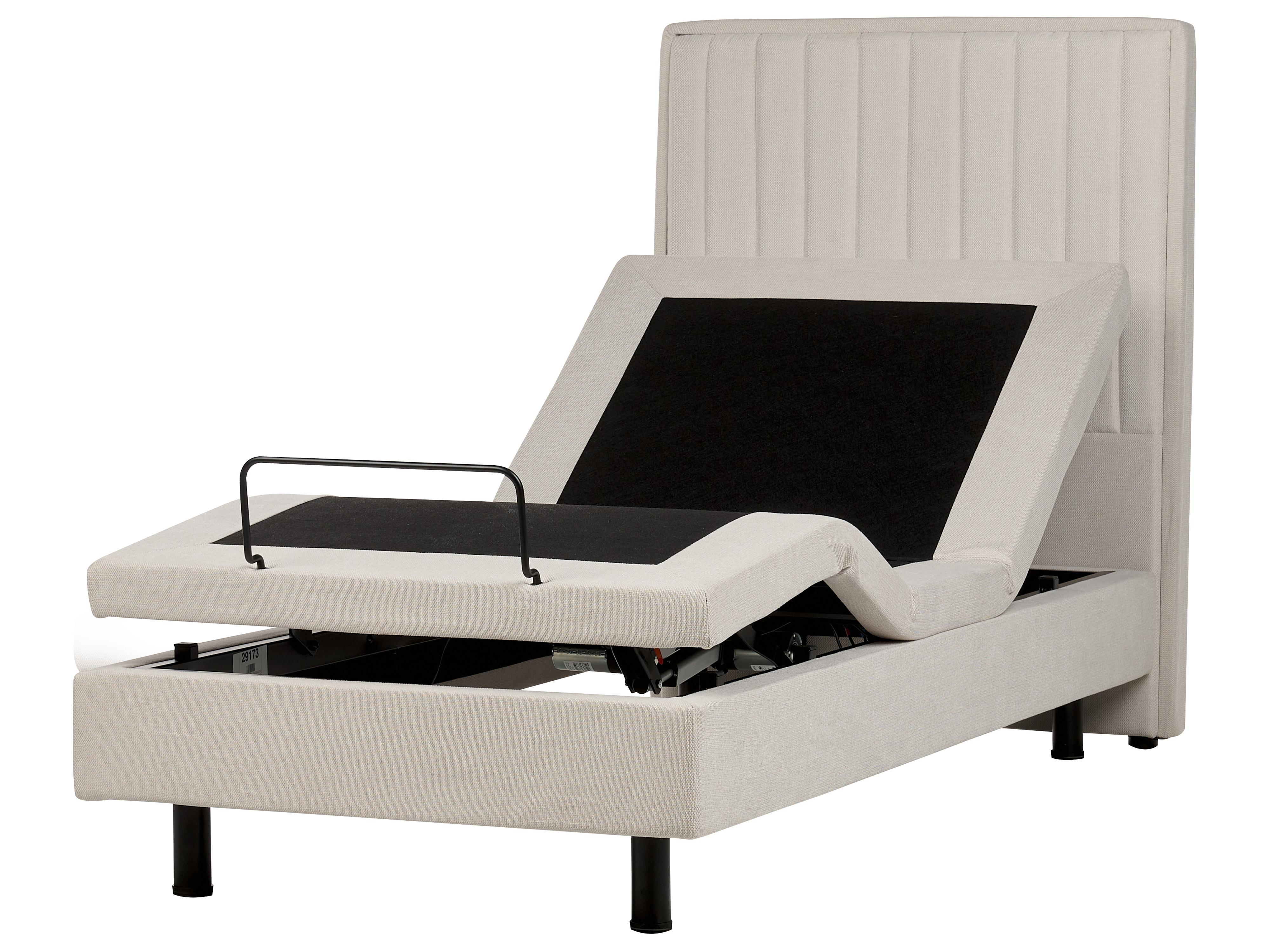 Adjustable Bed Fabric CASTELLAN 90 x 200 cm (EU Single) Light Beige