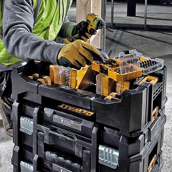 Boitier Dewalt Dt70716-qz Pour Petits Coffrets Toughcase Et Boites D'embouts Compatible T-stak