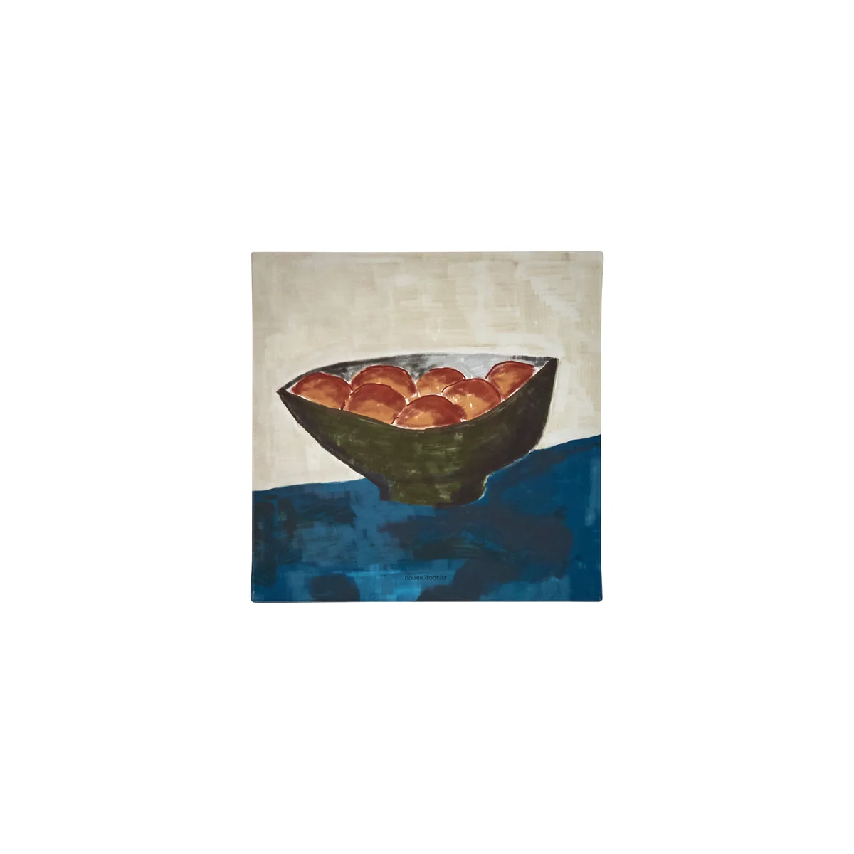 House Doctor - Bowl Wandbild, 25 x 25 cm, blau / sand