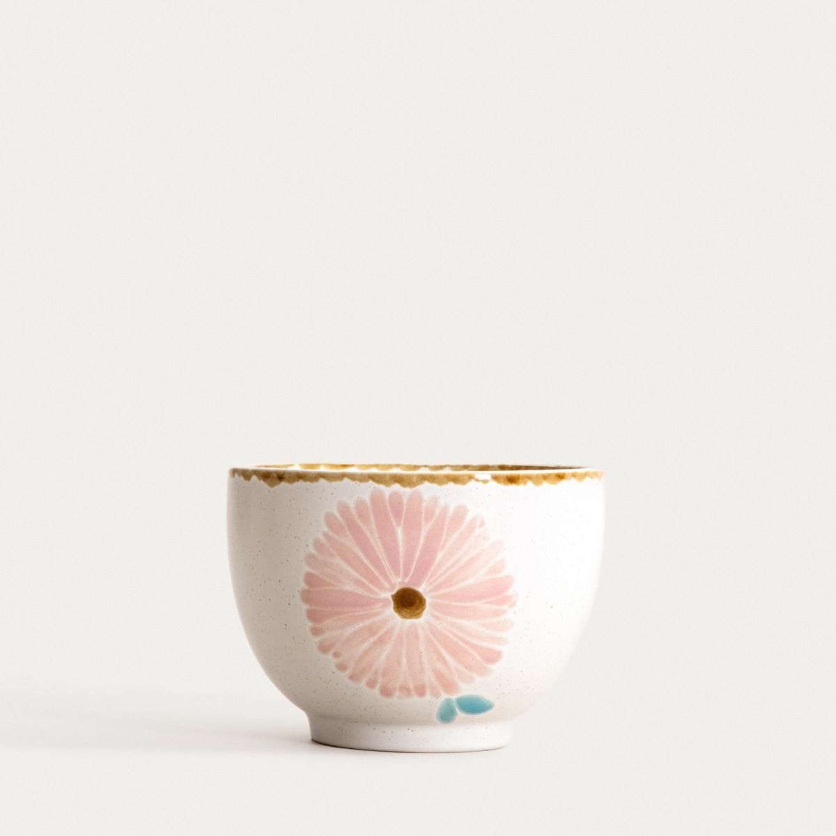 Miska MEREN z różowym kwiatem 14x10cm