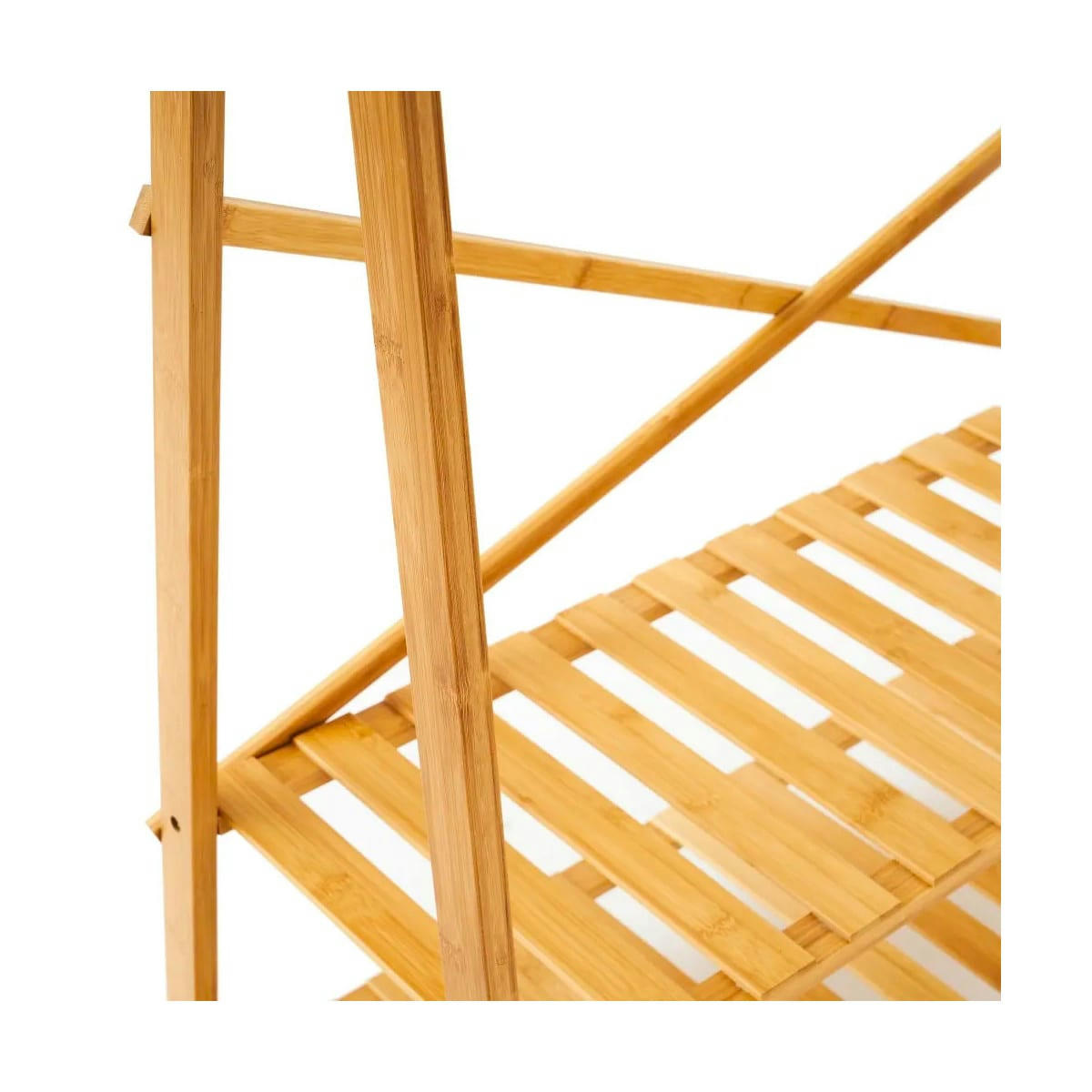 - Portant vêtements en bambou 3 étagères - 100x43x160cm