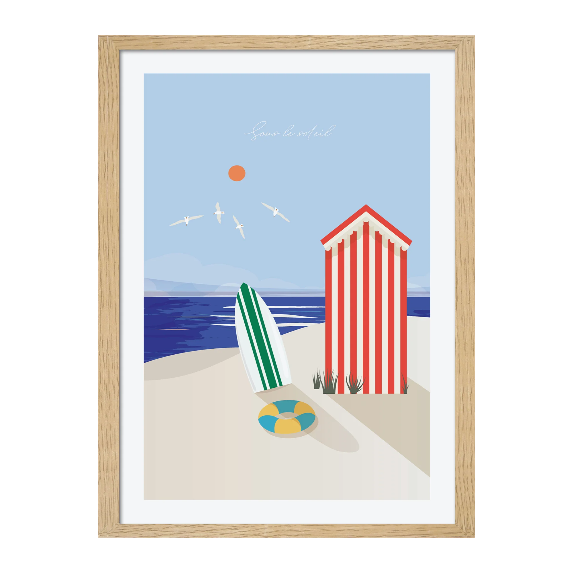 4MURS Image encadrée SOUS LE SOLEIL 40 x 60 cm
