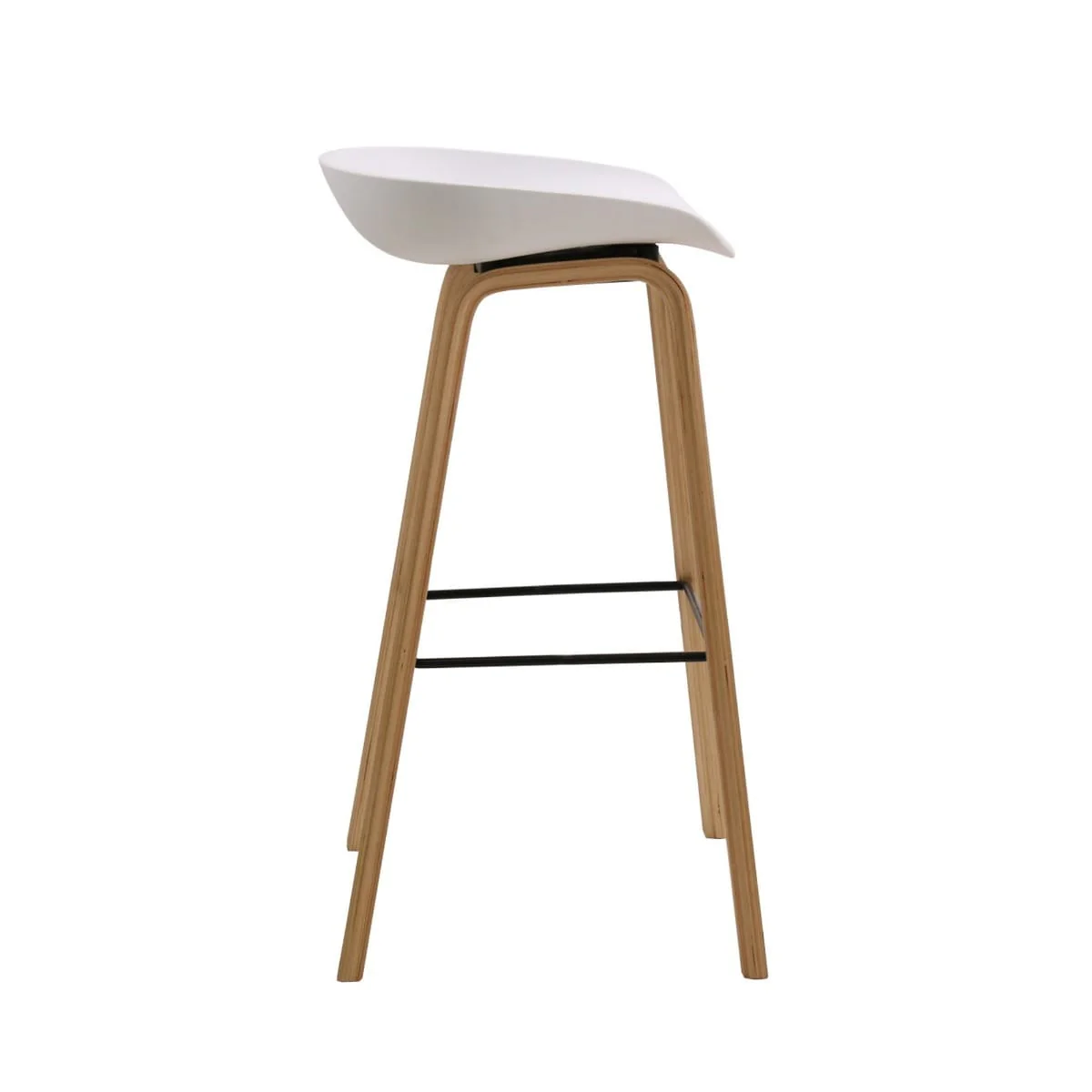 MOS Modern Industrial Molded Bucket Seat Counter Stool