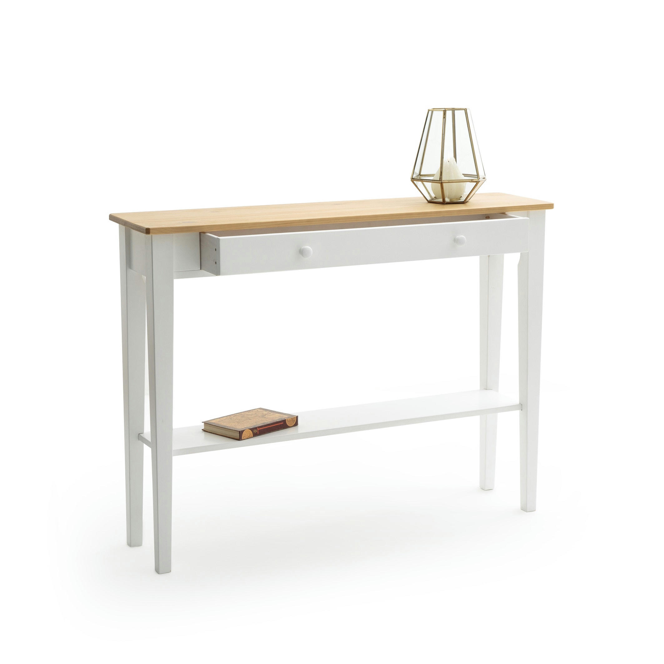 Console 1 tiroir en pin massif Alvina