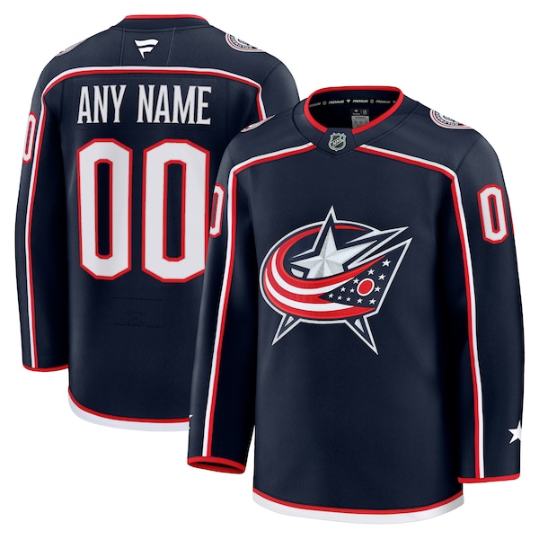 Columbus Blue Jackets  Home Premium Custom Jersey - Navy/White