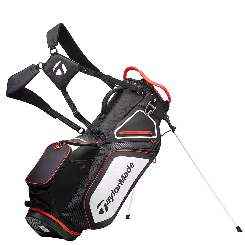 TaylorMade Pro Stand Golf Bag, Black/Red