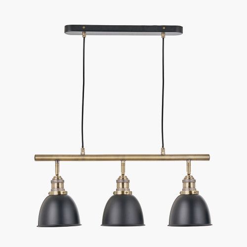 Ruma Black and Gold Kitchen Island Ceiling Lights