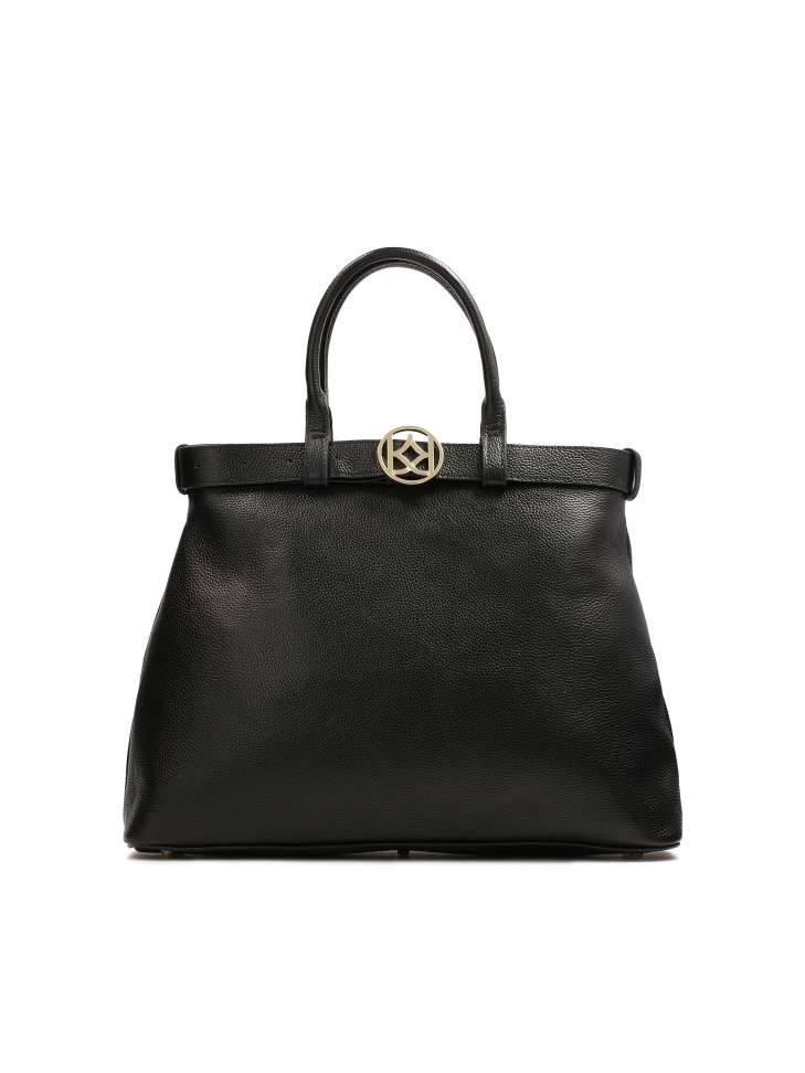 Trapeze bag decorated with a strap