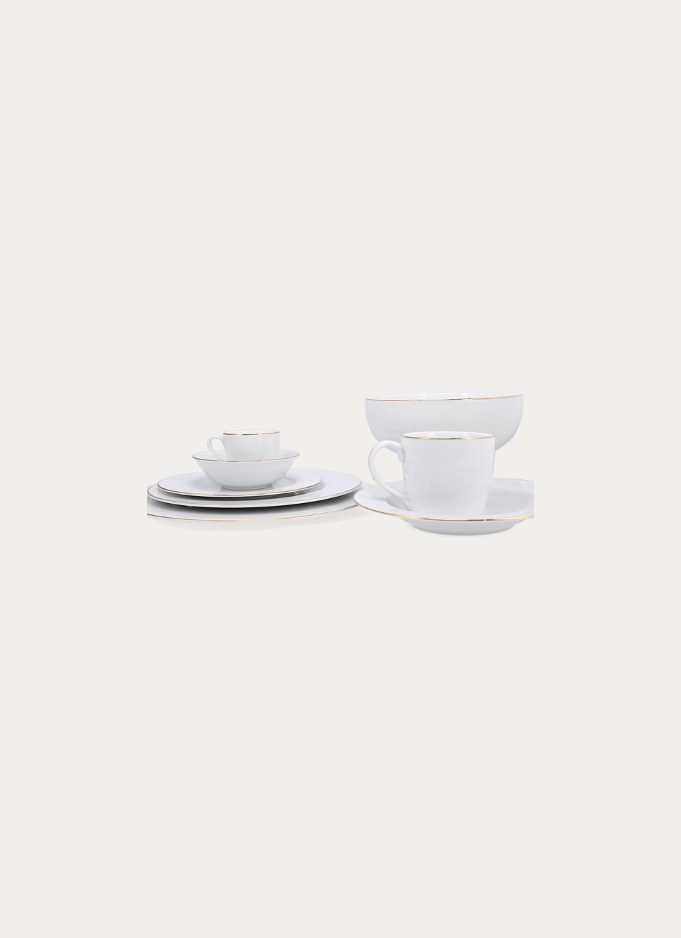 PLAT DE PRÉSENTATION PORCELAINE AVEC LISERÉ DORÉ BLANC